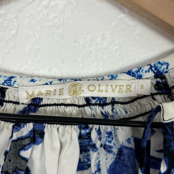 Marie Oliver Lara Top Blouse in Aloha Crisp Cotton Size Small - Picture 5 of 6